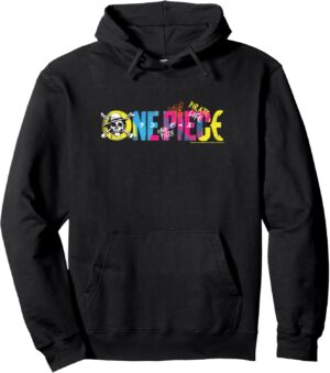 Sweat à capuche One Piece Pirate Life Monkey D. Luffy logo Chapeau de Paille