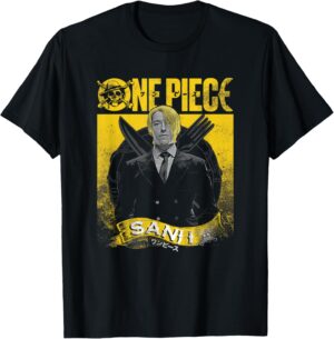T-shirt One Piece Sanji au portrait gravé