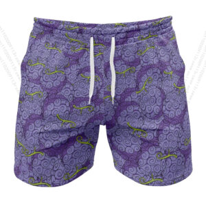 Maillot de Bain One Piece Short Imprimé Fruits du Démon Violet du XXS au XXXL