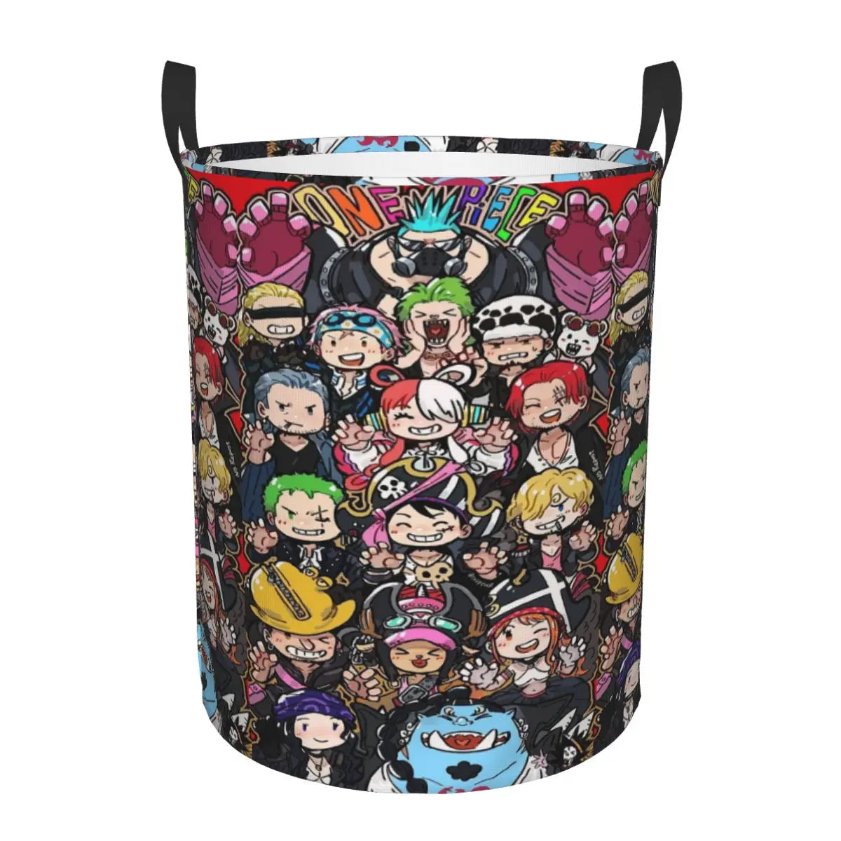Panier à linge One Piece personnages chibi