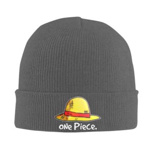 Bonnet One Piece Chapeau Paille Brodé Gris