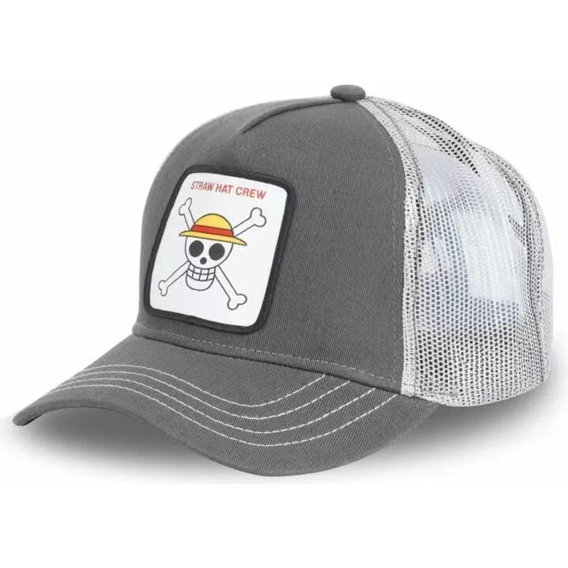 Casquette Trucker One Piece Luffy Gris