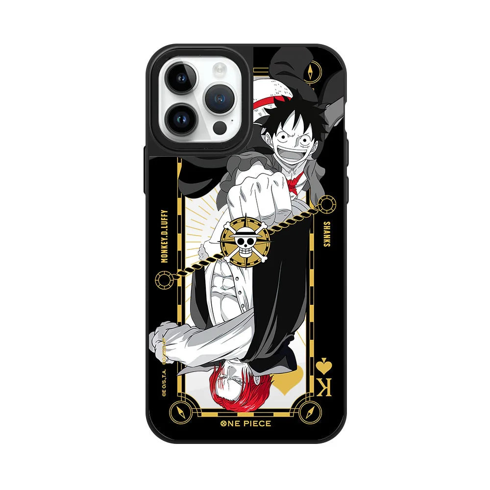 Coque iPhone One Piece Luffy Dorée, modèles 11 à 17