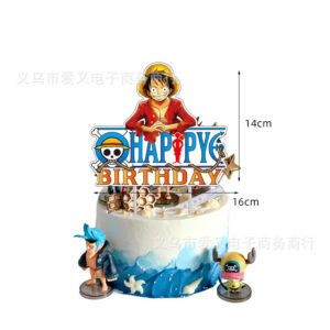 Cake Topper One Piece Happy Birthday Luffy