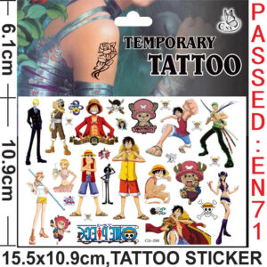 Planche de Tatouages Éphémères One Piece Arc Wano