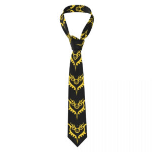 Cravate One Piece motif pirates jaune