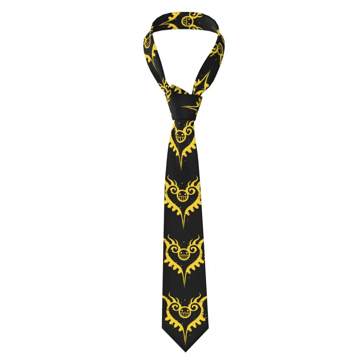 Cravate One Piece motif pirates jaune