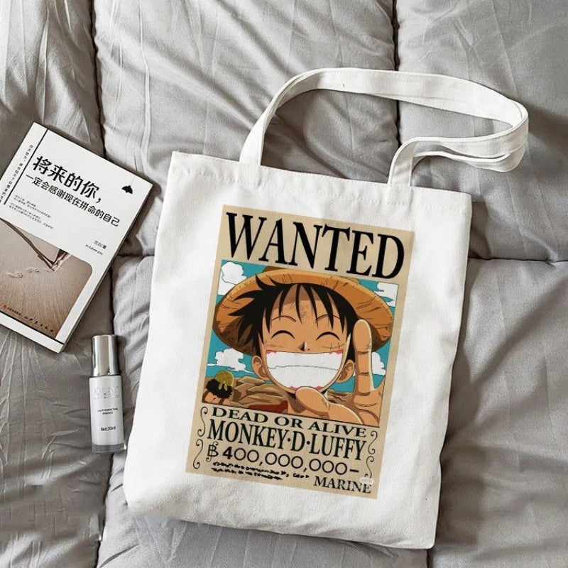Sac Tote Bag One Piece Wanted Poster Luffy