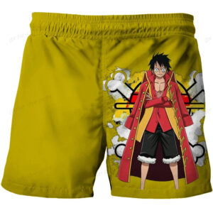Short de bain One Piece Luffy Wano jaune