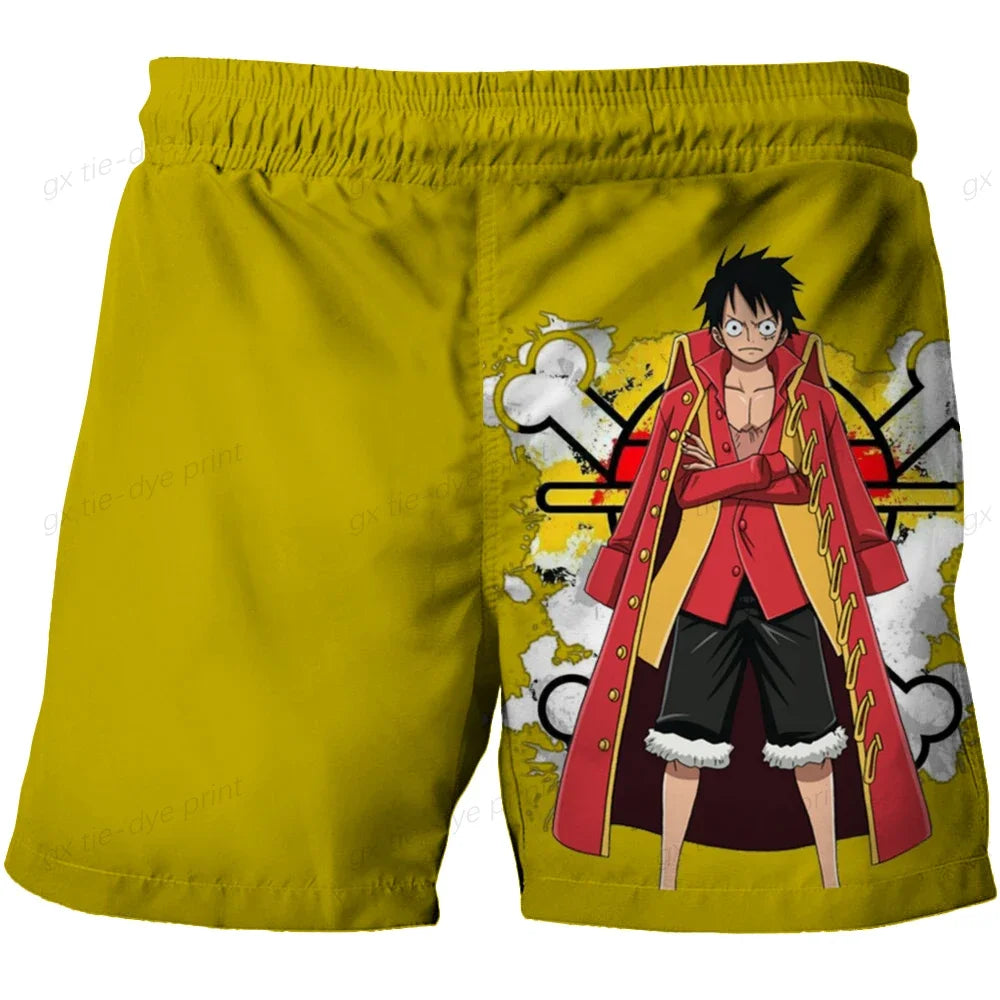 Short de bain One Piece Luffy Wano jaune