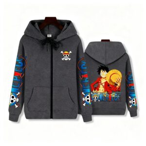 Sweat à capuche One Piece Luffy noir du S au 4XL