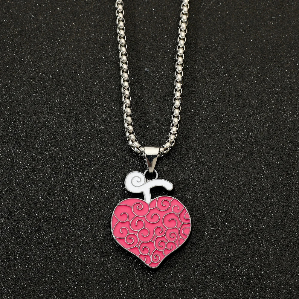 Collier One Piece Cœur Trafalgar Law en métal