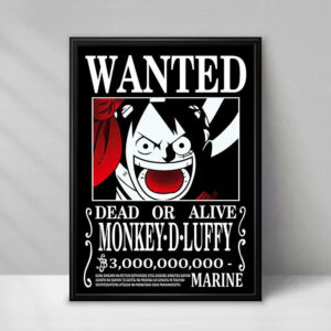 Poster Wanted Luffy Gear 5 Holo Effect 13X18 à 50X70