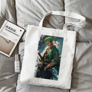 Sac Tote Bag One Piece Zoro Illustration Pleine Page