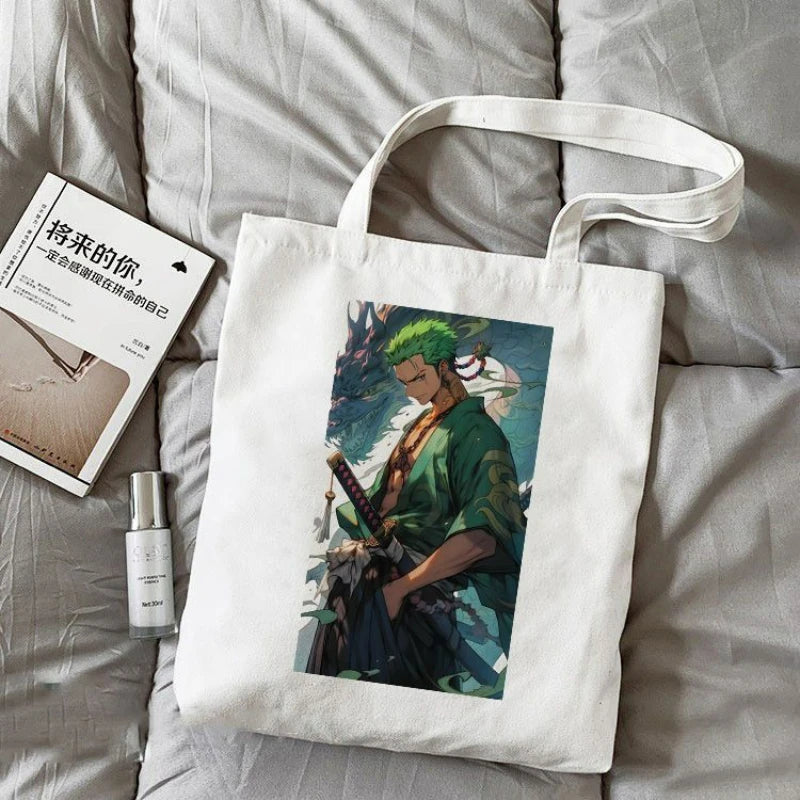 Sac Tote Bag One Piece Zoro Illustration Pleine Page