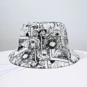 Chapeau bob One Piece noir et blanc