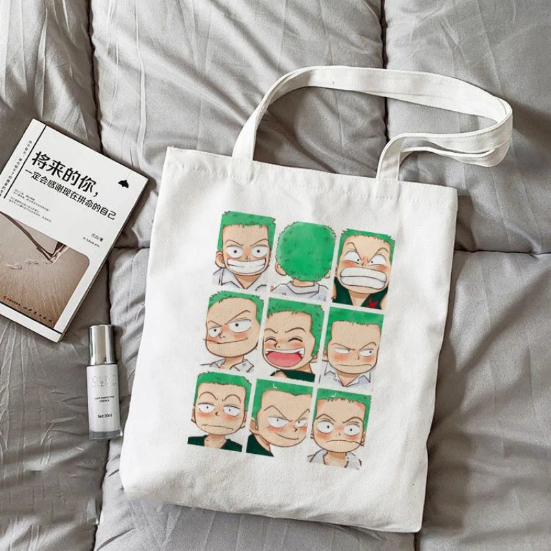 Sac Tote Bag One Piece Têtes Zoro Expressions