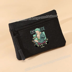 Porte-monnaie One Piece Zoro noir minimaliste