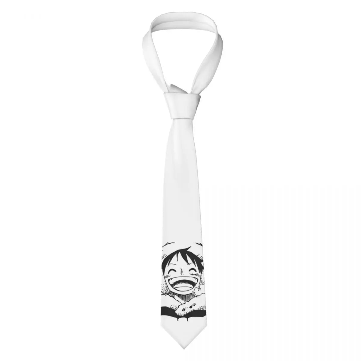 Cravate One Piece Skull Pirate Blanc