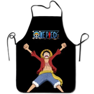 Tablier One Piece Monkey D. Luffy Logo Noir