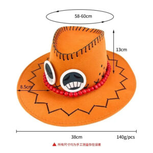 Chapeau One Piece Portgas D. Ace Cosplay fidèle
