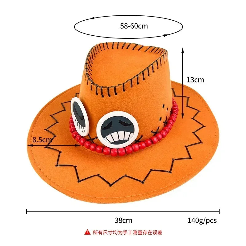 Chapeau One Piece Portgas D. Ace Cosplay fidèle