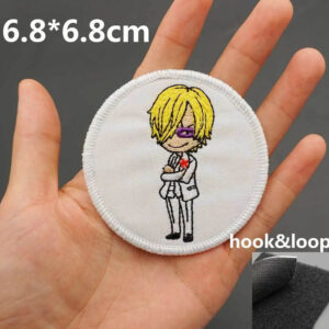 Écusson One Piece Sanji Portrait Cercle Blanc
