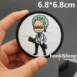 Écusson One Piece Roronoa Zoro Signature Cercle Noir