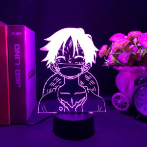 Lampe LED One Piece Portrait Monkey D. Luffy Violet