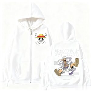 Sweat à capuche zippé One Piece Luffy du S au 3XL