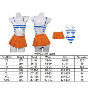 Costume Cosplay One Piece Nami Version Zou Jupe Orange