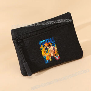 Porte-monnaie One Piece Luffy Pixel Art Noir