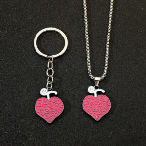 Porte-Clés One Piece Collier Cœur Rose Trafalgar Law