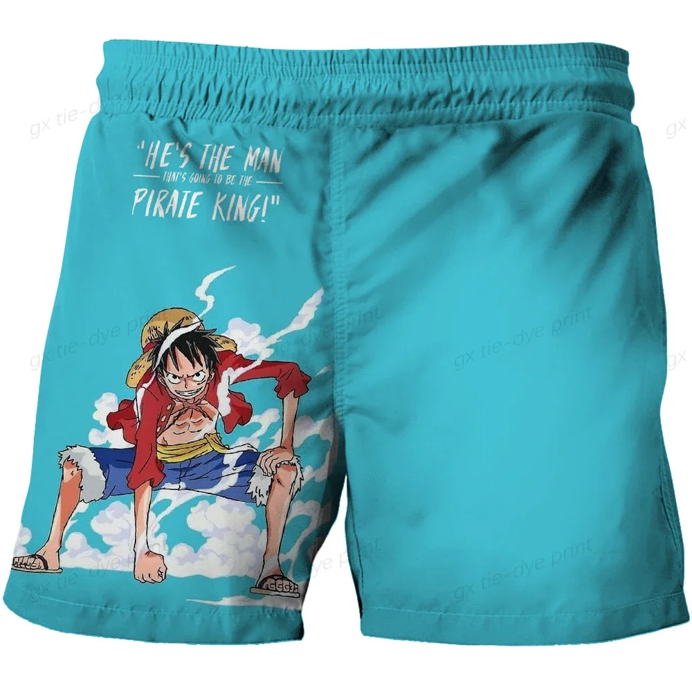 Short de bain One Piece bleu azur S à XXXL