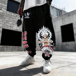 Jogging One Piece Gear 5 Sun God Nika Noir jusqu'a 3XL