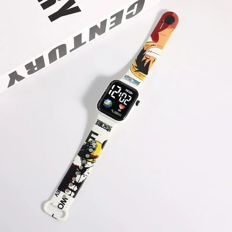 Montre One Piece Design Personnages Manga Noir