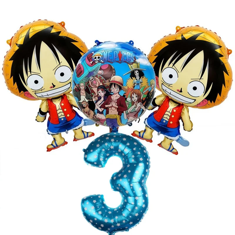 Kit de Ballons One Piece Anniversaire 3 ans