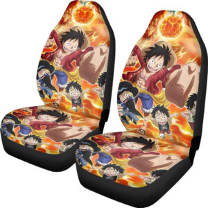 Jeu de 2 Housses de Siège One Piece Luffy & Friends