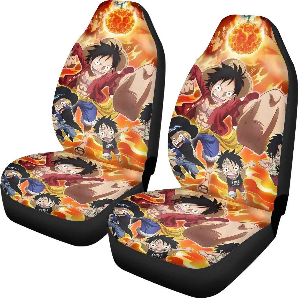 Jeu de 2 Housses de Siège One Piece Luffy & Friends