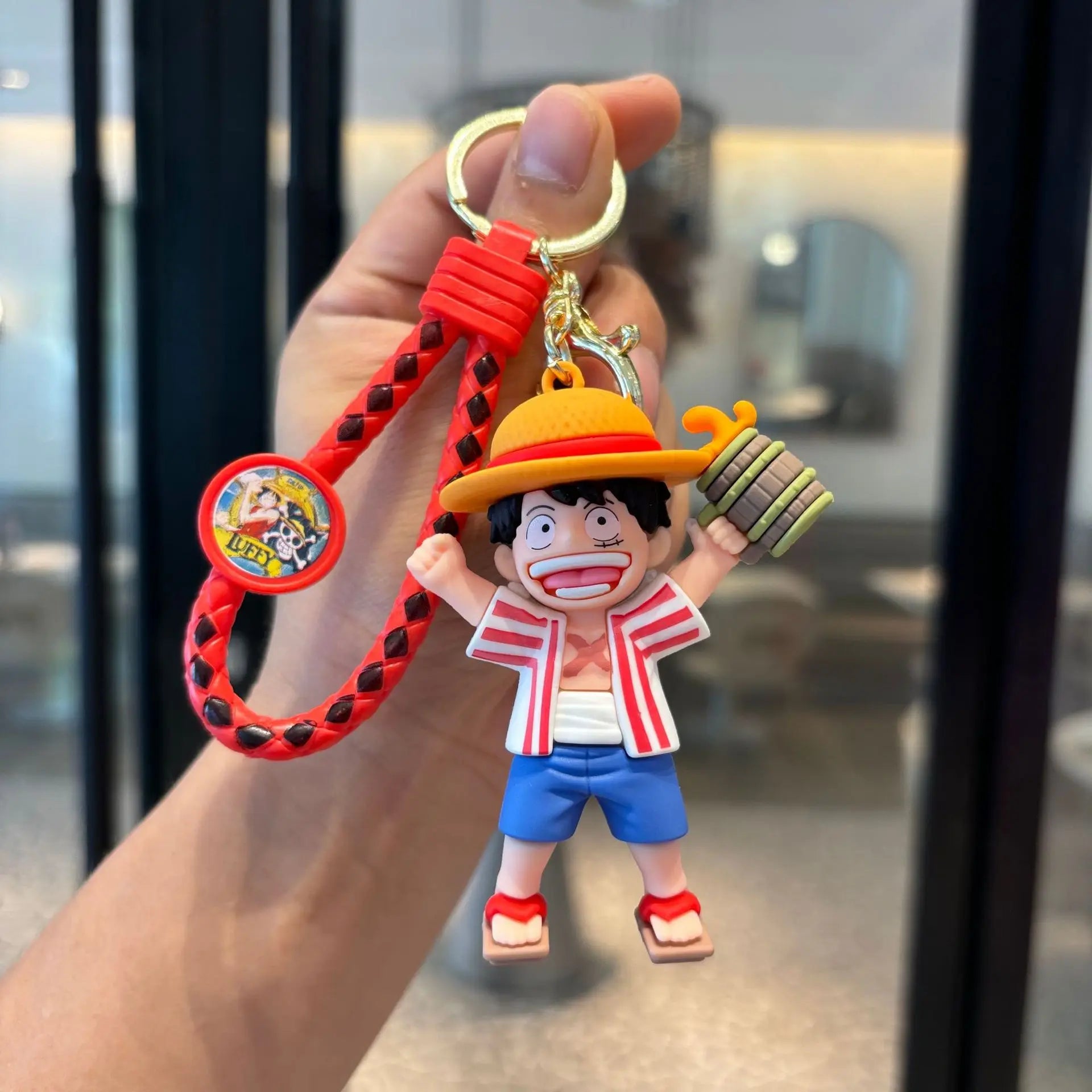Porte-clés One Piece Luffy Chapeau de Paille 3D