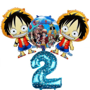 Kit de ballons One Piece 2 ans, chiffre bleu