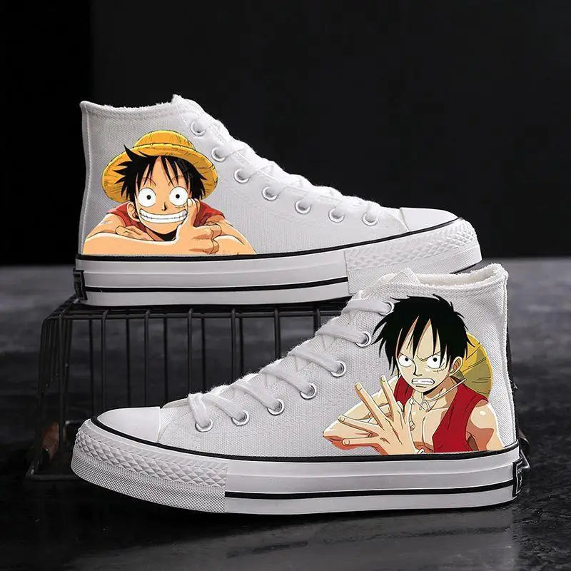 Baskets One Piece Luffy Course Blanc tailles 35 à 44