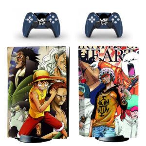 Stickers PS5 One Piece Trio Luffy, Shanks et Buggy