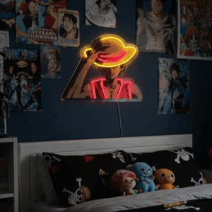 Lampe Néon One Piece Silhouette Luffy Rouge
