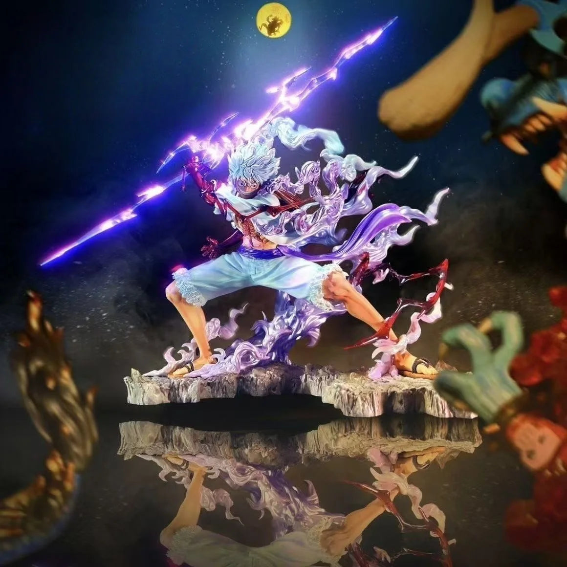 Figurine One Piece Luffy Gear 4 Aura Violette