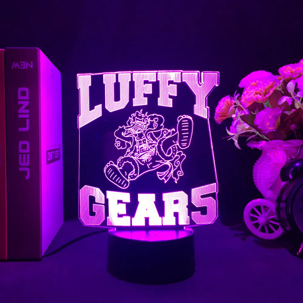 Lampe veilleuse LED Luffy Gear 5 violet