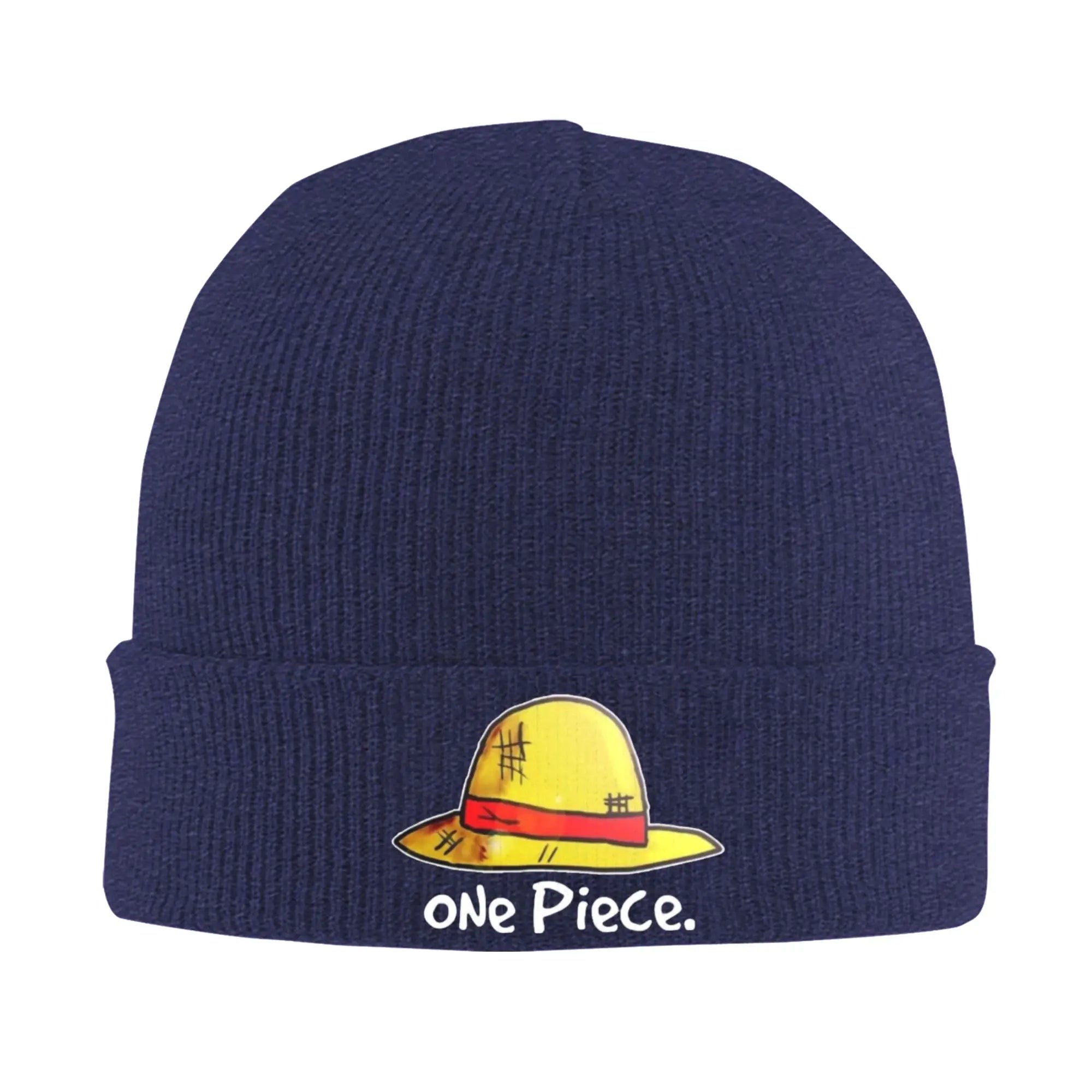 Bonnet One Piece Revers Brodé Marine