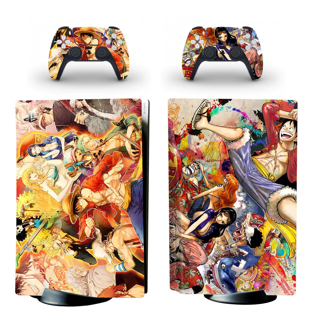 Stickers PS5 One Piece Équipage Chapeau de Paille Couleurs