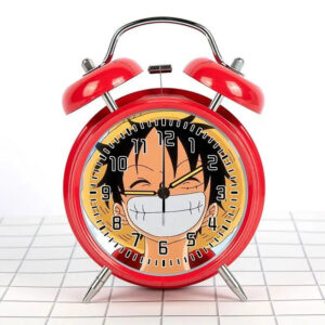 Réveil One Piece rétro Luffy souriant rouge