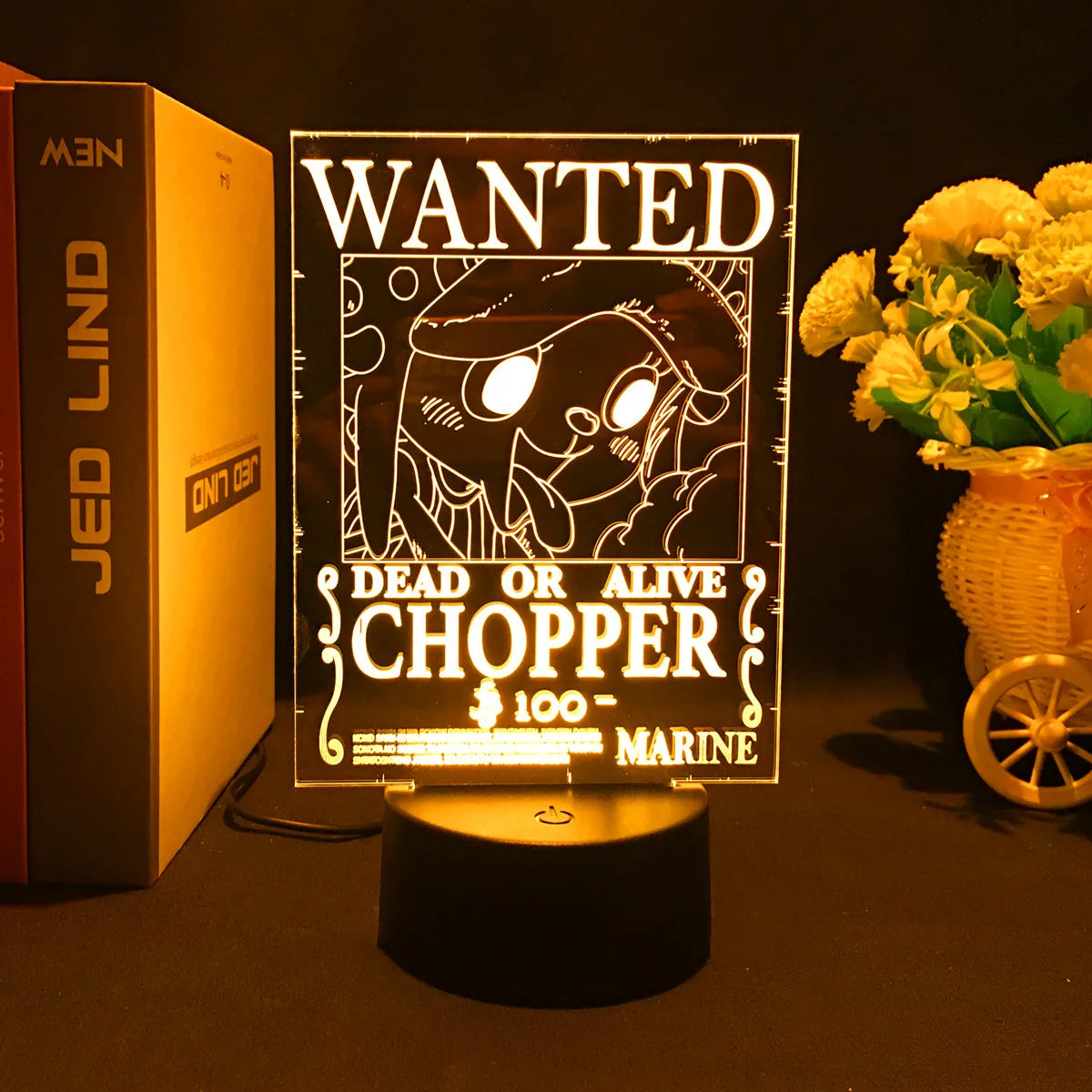 Lampe LED One Piece Tony Tony Chopper jaune